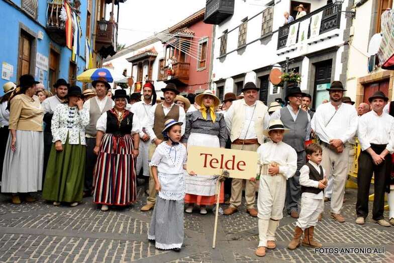 La representación de Telde por las calles de Teror (Foto Antonio Alí)